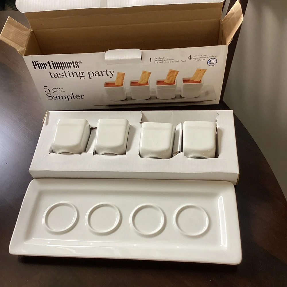 Pier 1 Imports Appetizer Set New in Box NWOTS Tasting Party